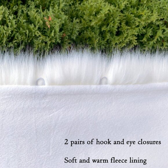 Ivory Faux Fur Bridal Wrap / Shawl / Stole - Picture 5 of 6